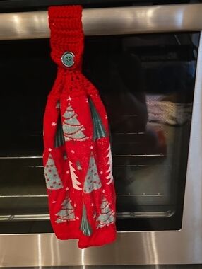 Handmade Hanging Hand Towel - Christmas Trees